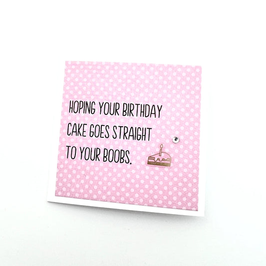 Mini Cake To Boobs Card