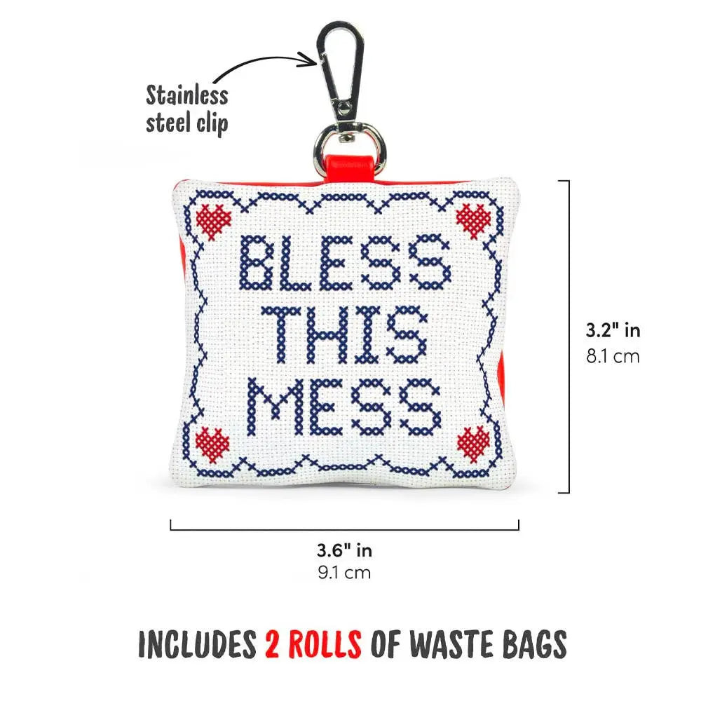 Bless This Mess Poop Bag Holder.