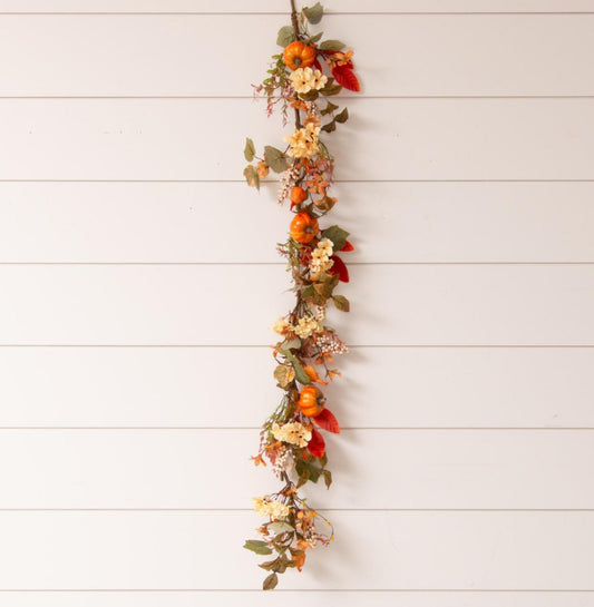 Berries, Fall Foliage, Pumpkins Garland