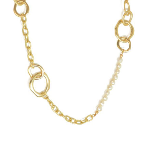 Chain With Pearl Necklace | Gold