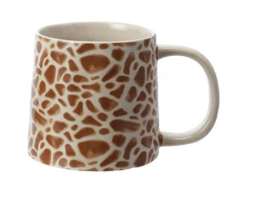 Stoneware Mug with Animal Print | Giraffe 