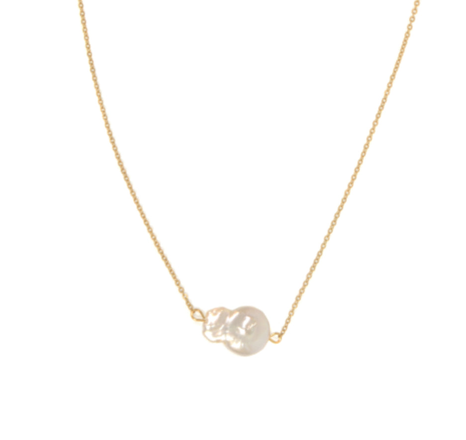 Freshwater Pearl Necklace | Gold 
