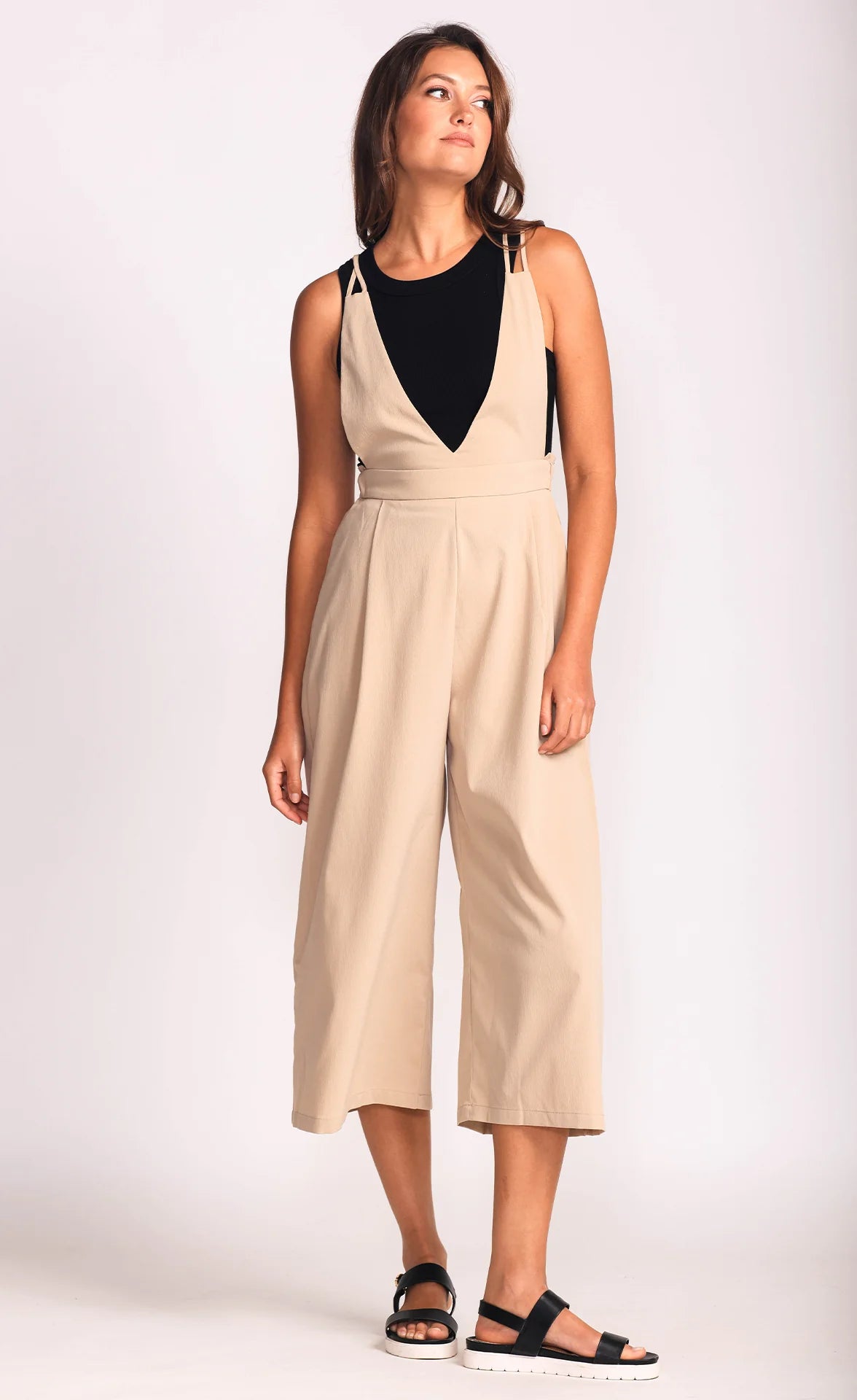 Pink Martini Ella Jumpsuit | Beige 