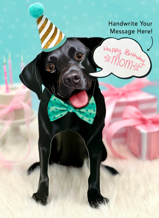 Black Lab Dog Pop-Up Card