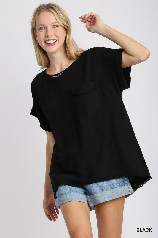 Charlotte Round Neck Top | Black