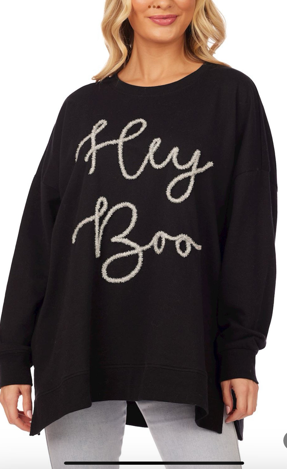 Hey Boo Sparkle Sweatshirt