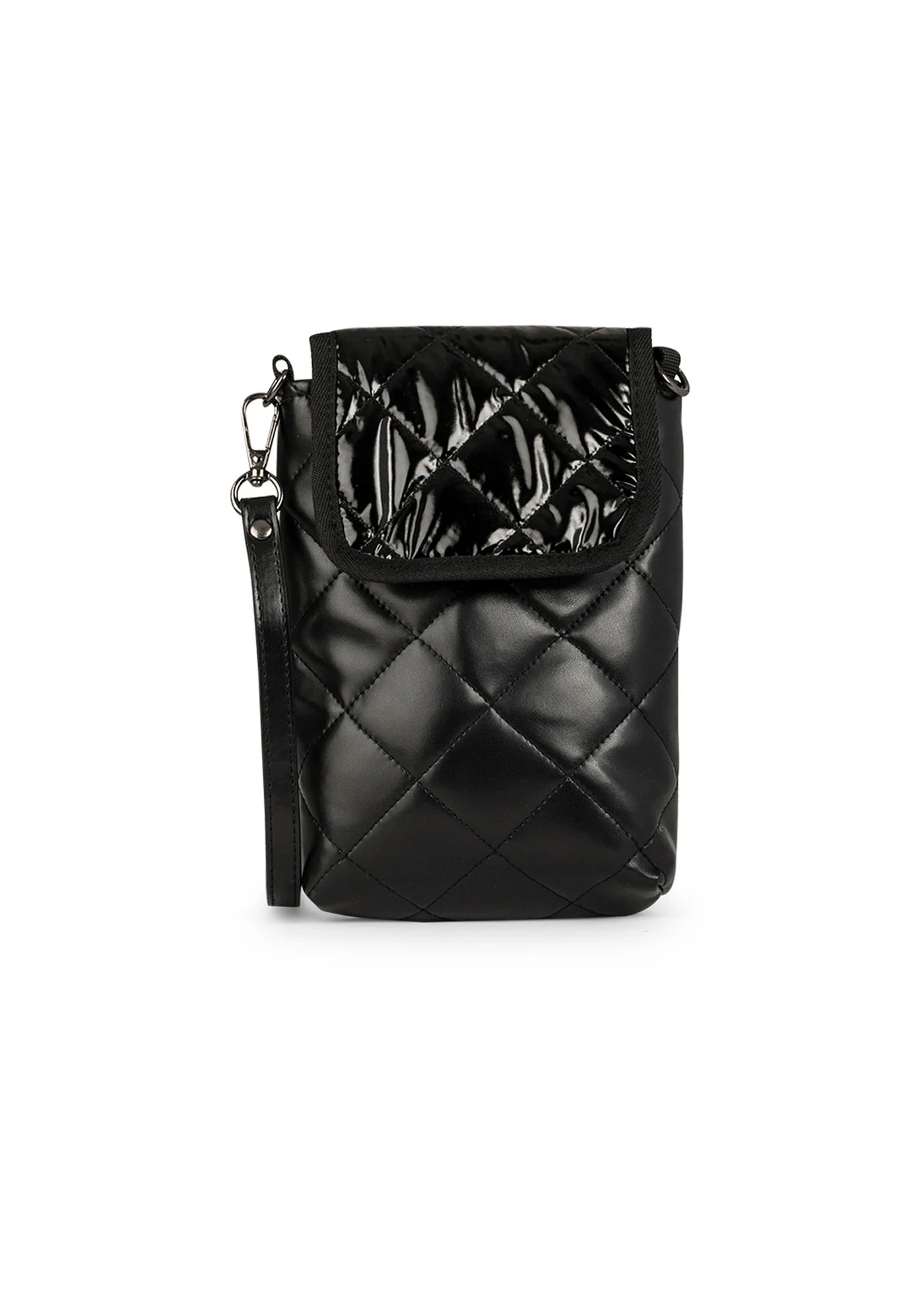 Riley Noir Phone Flap Crossbody Bag