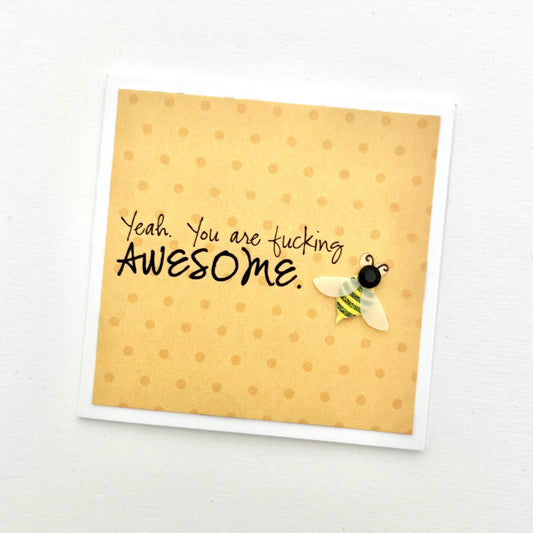 Mini Love You Are Fucking Awesome Greeting Card