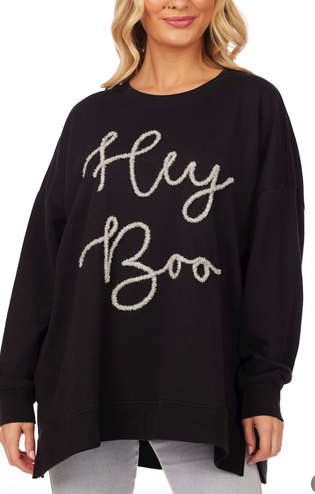 Hey Boo Sparkle Sweatshirt