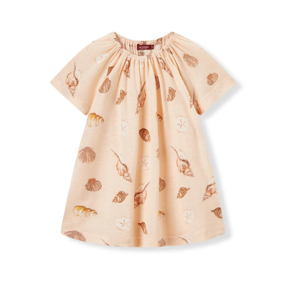 Seashells Bamboo Dress & Bloomer Set | Milkbarn