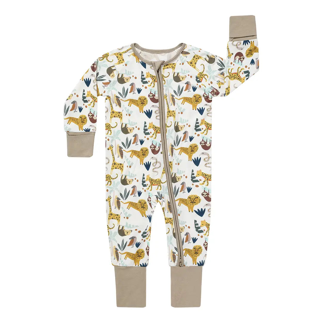 Jungle Friends Animals Bamboo Baby Pajamas