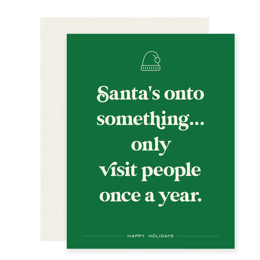 Visit Once A Year | Funny Holiday Christmas Card