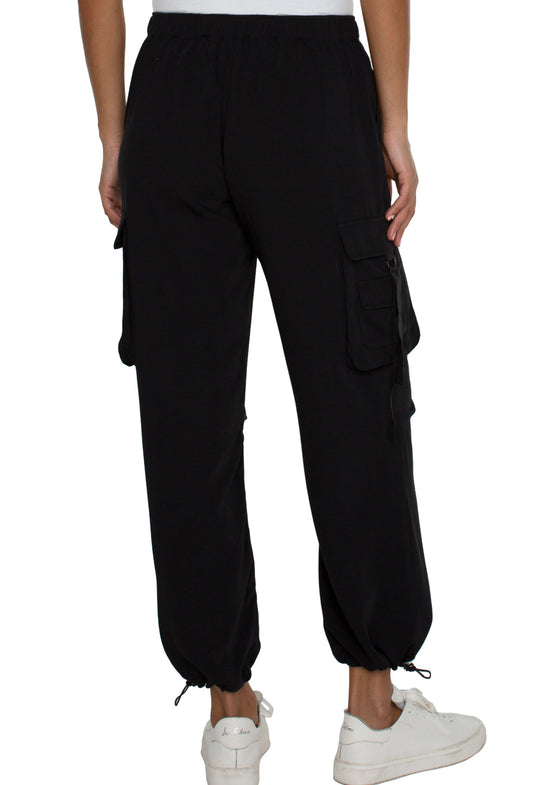 Liverpool Parachute Cargo Pants | Black