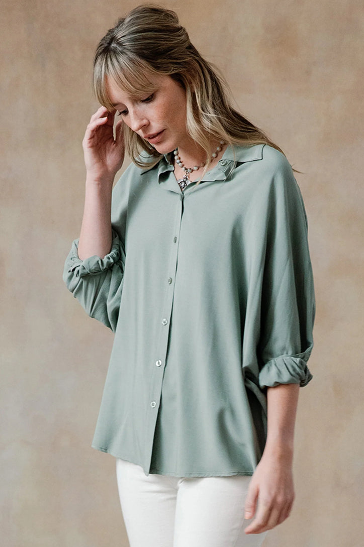 Remi Blouse | Sage - Cobblestone Collection