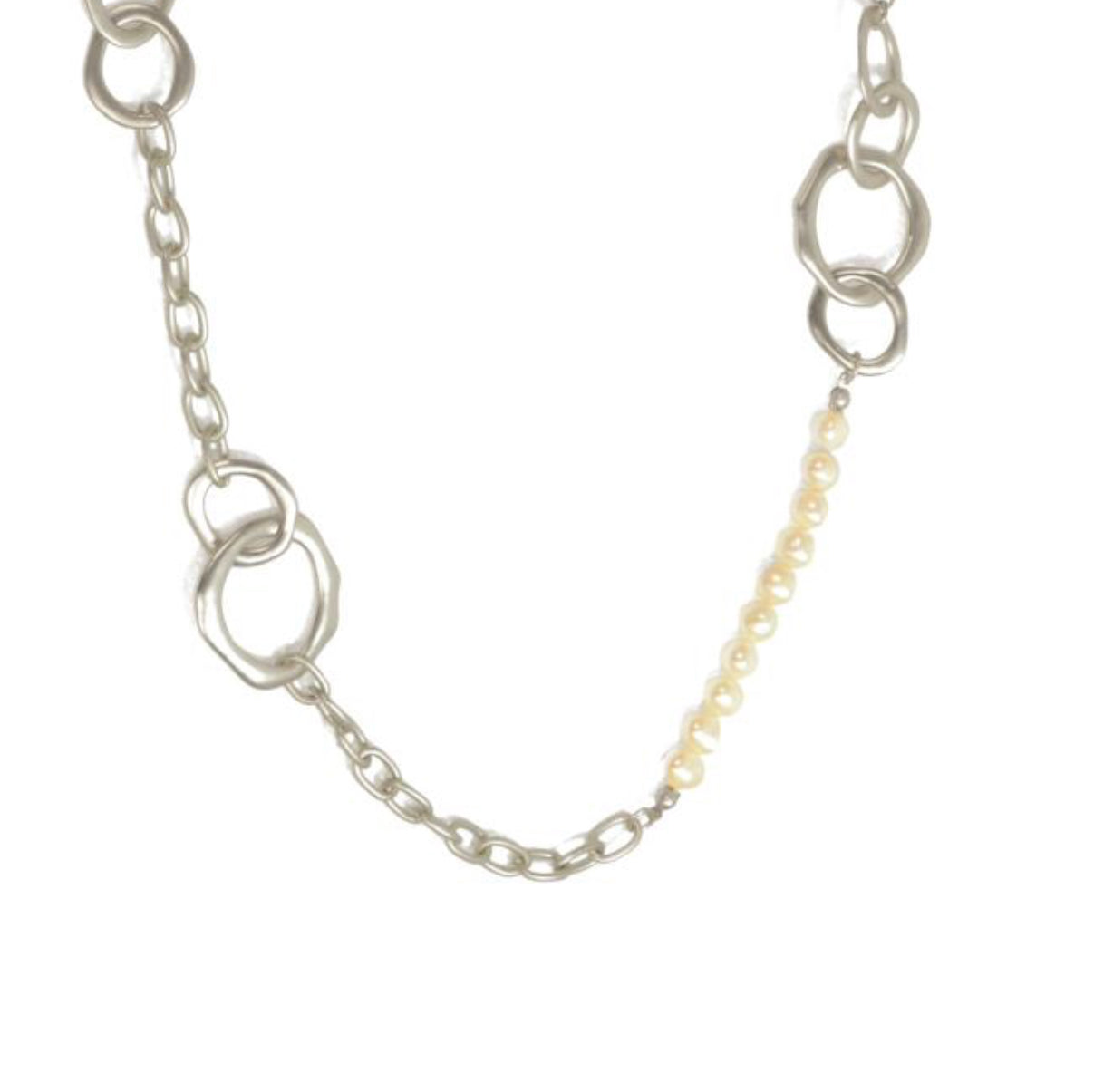 Chain With Pearl Necklace | Silver