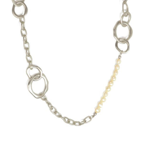 Chain With Pearl Necklace | Silver