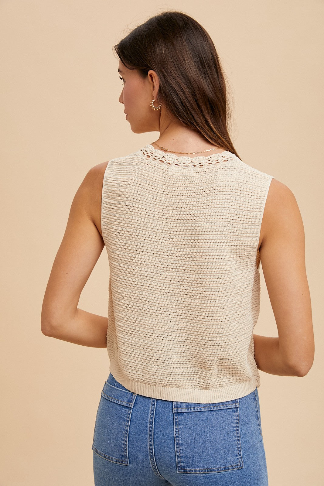 Magnolia Crochet Sweater Vest