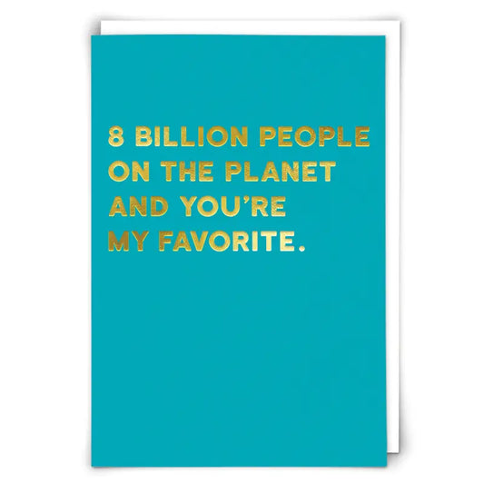 8 Billion Greeting Card