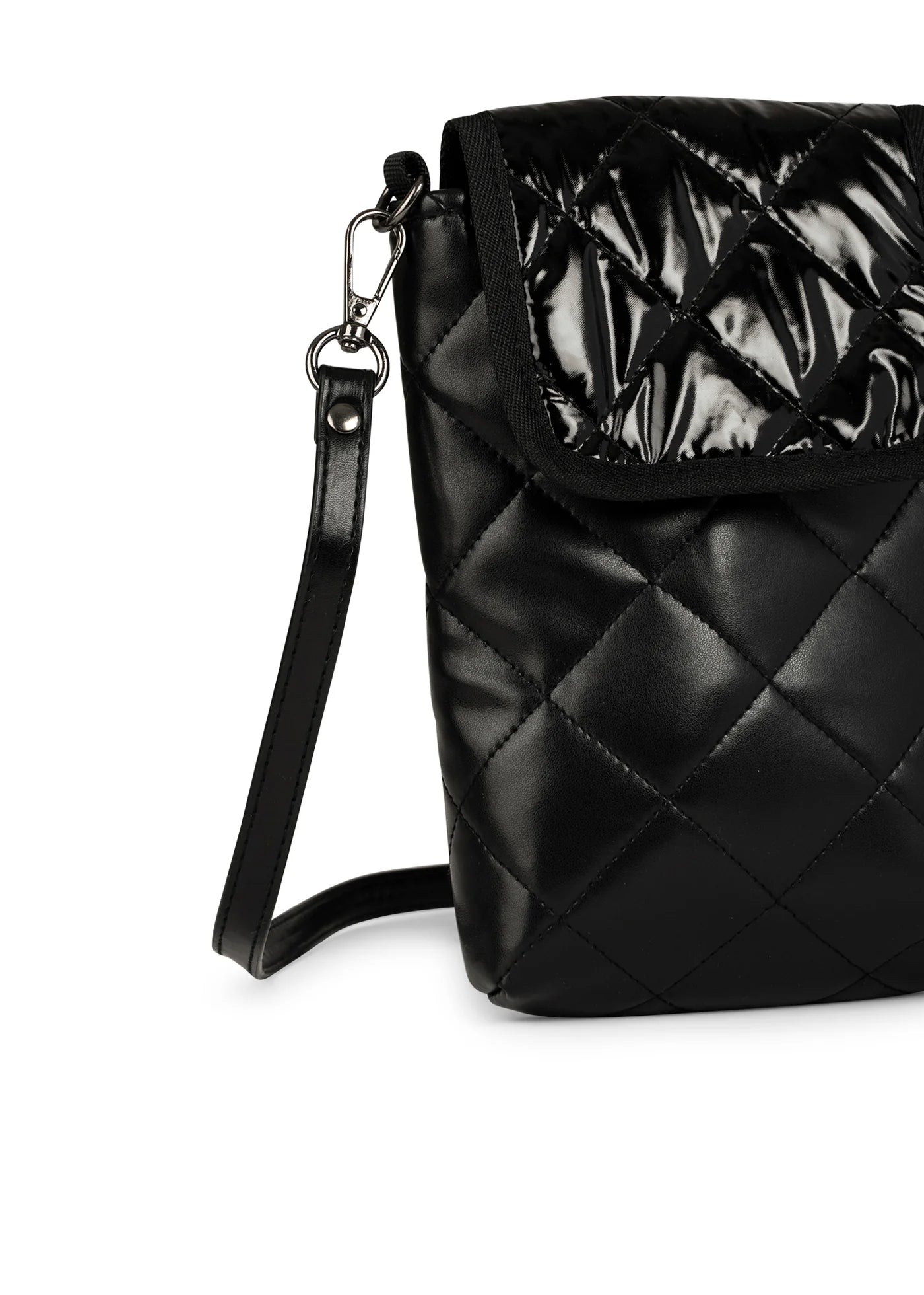 Riley Noir Phone Flap Crossbody Bag