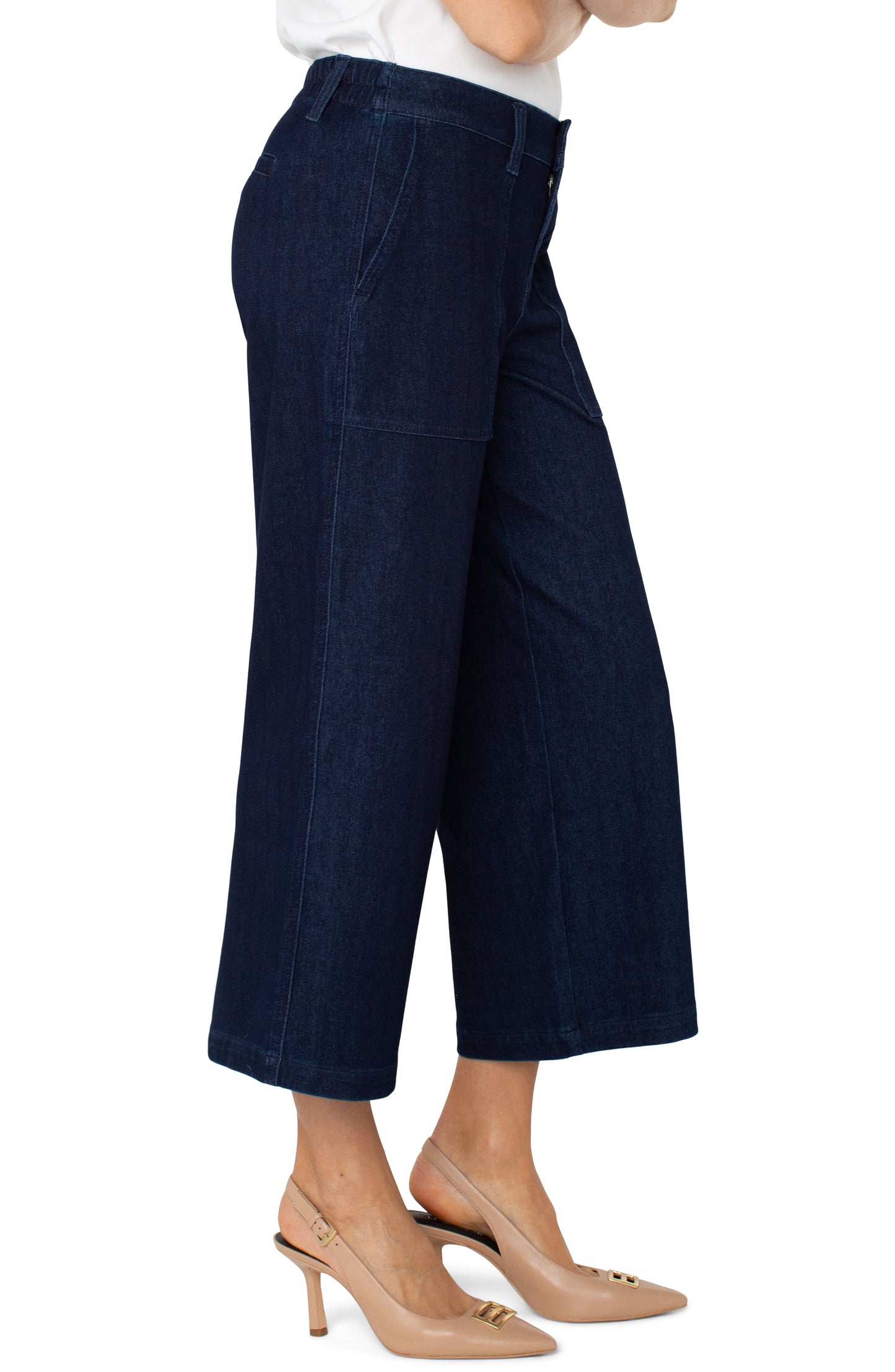 Liverpool Wide Leg Cargo | Indigo Rinse