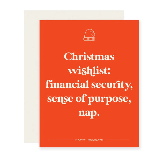 Wishlist Nap | Funny Holiday Christmas Card