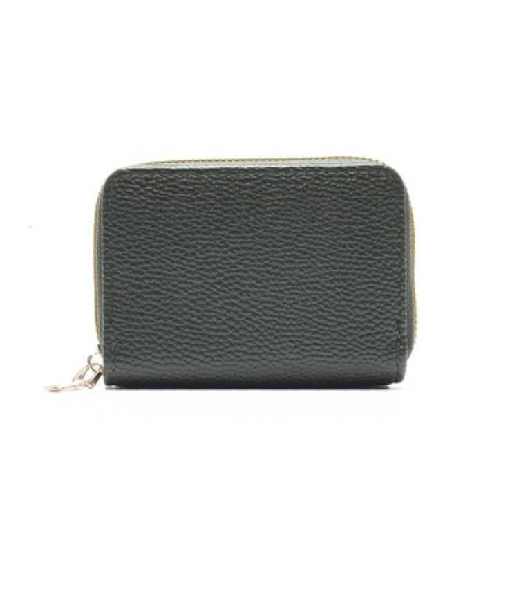 Vegan Leather Multifunctional Card Holder Wallet | Olive