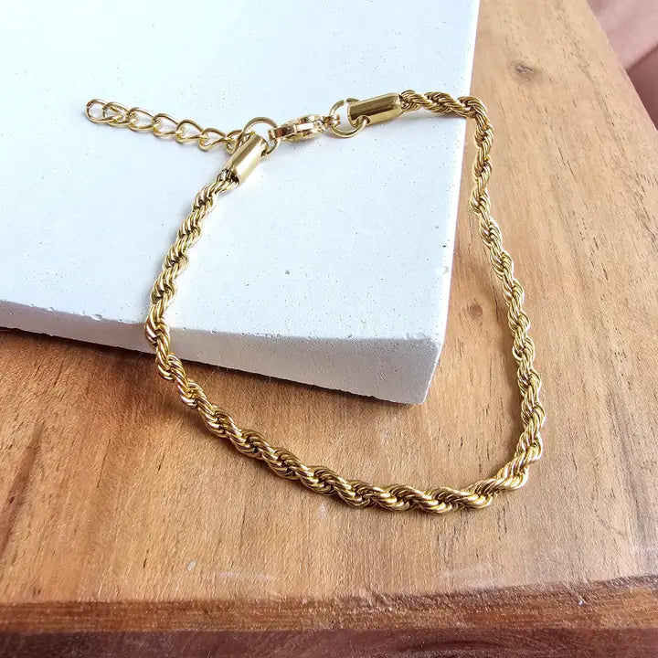 Luxe Gold Rope Bracelet