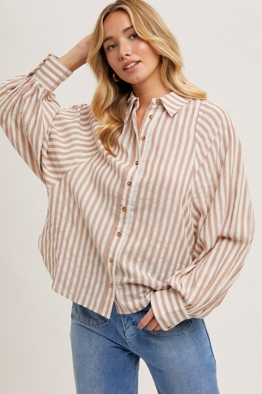 Ayla Striped Button Down