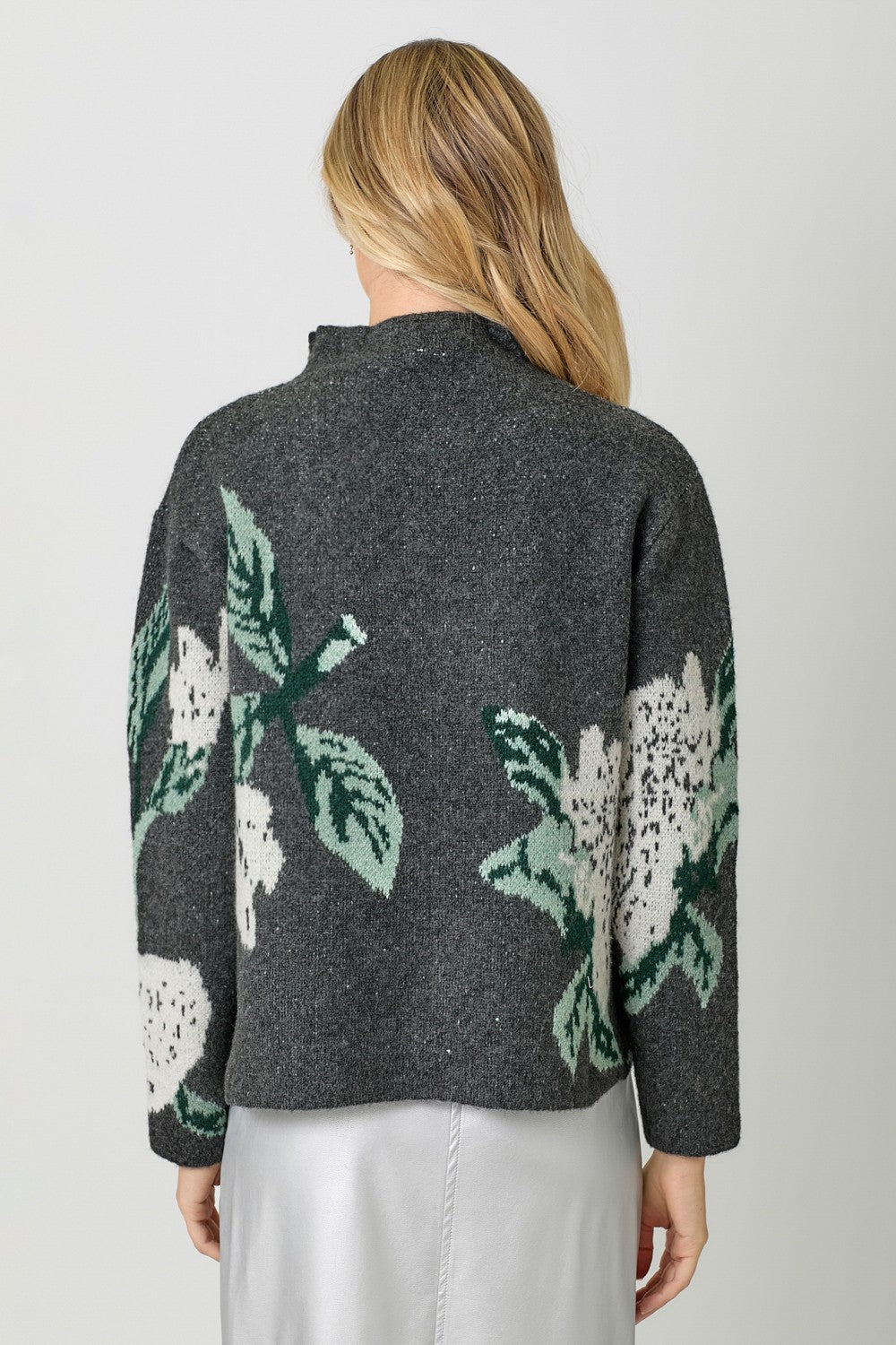 Ella Flower Print Sweater Elements