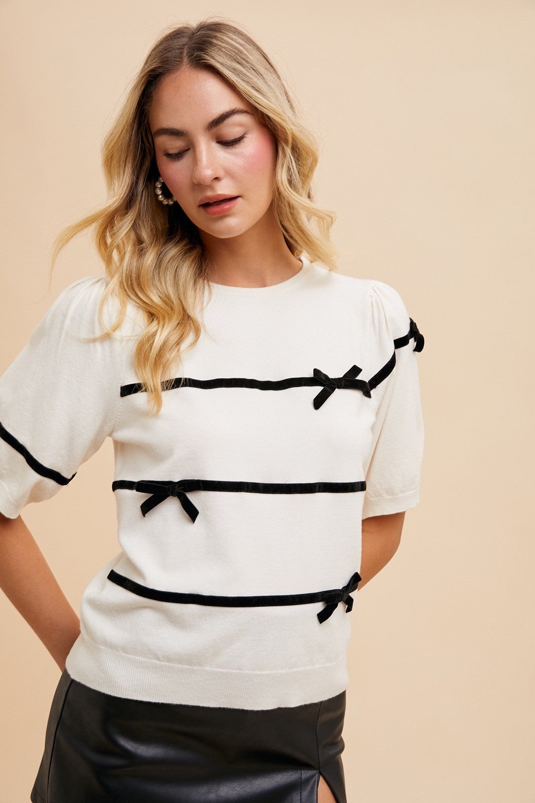 Kinsley Striped Bow Top